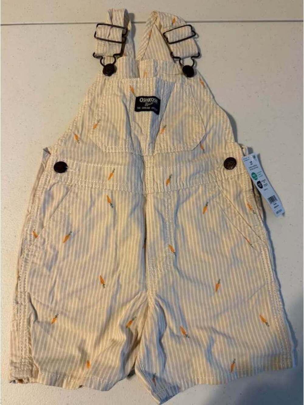 OshKosh B'gosh Carrot Print Overalls Size 2T
